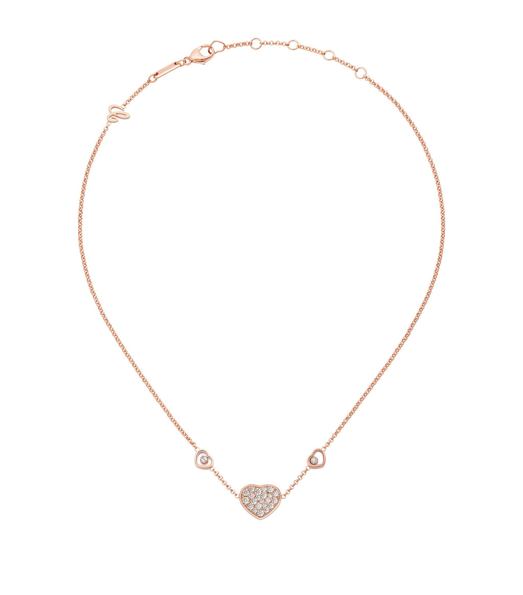 18K Happy Heart Diamonds Necklace