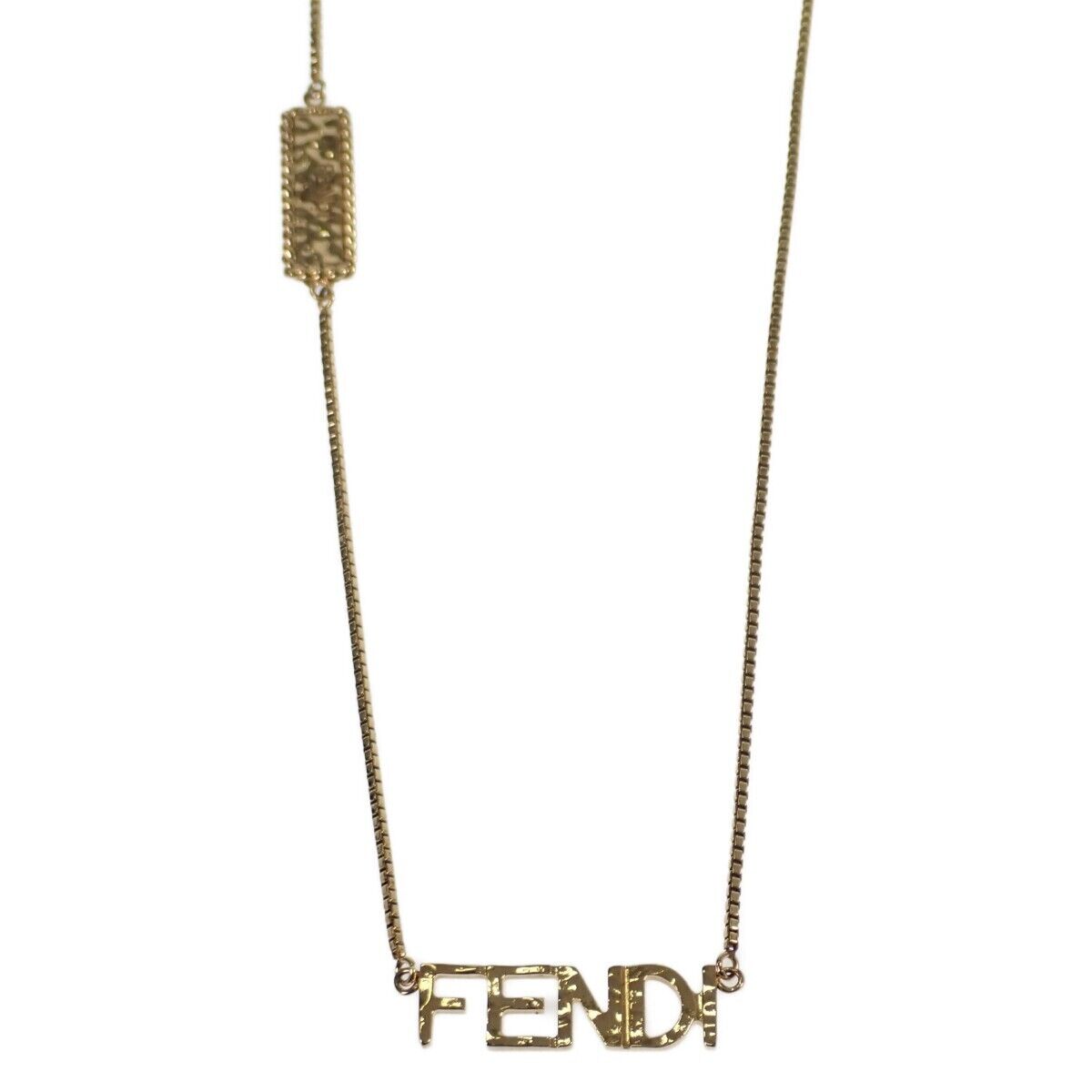 18K Fendi Script Necklace