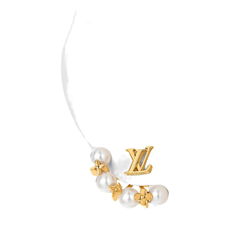 18K Louis Vuitton Monogram Pearls Earrings