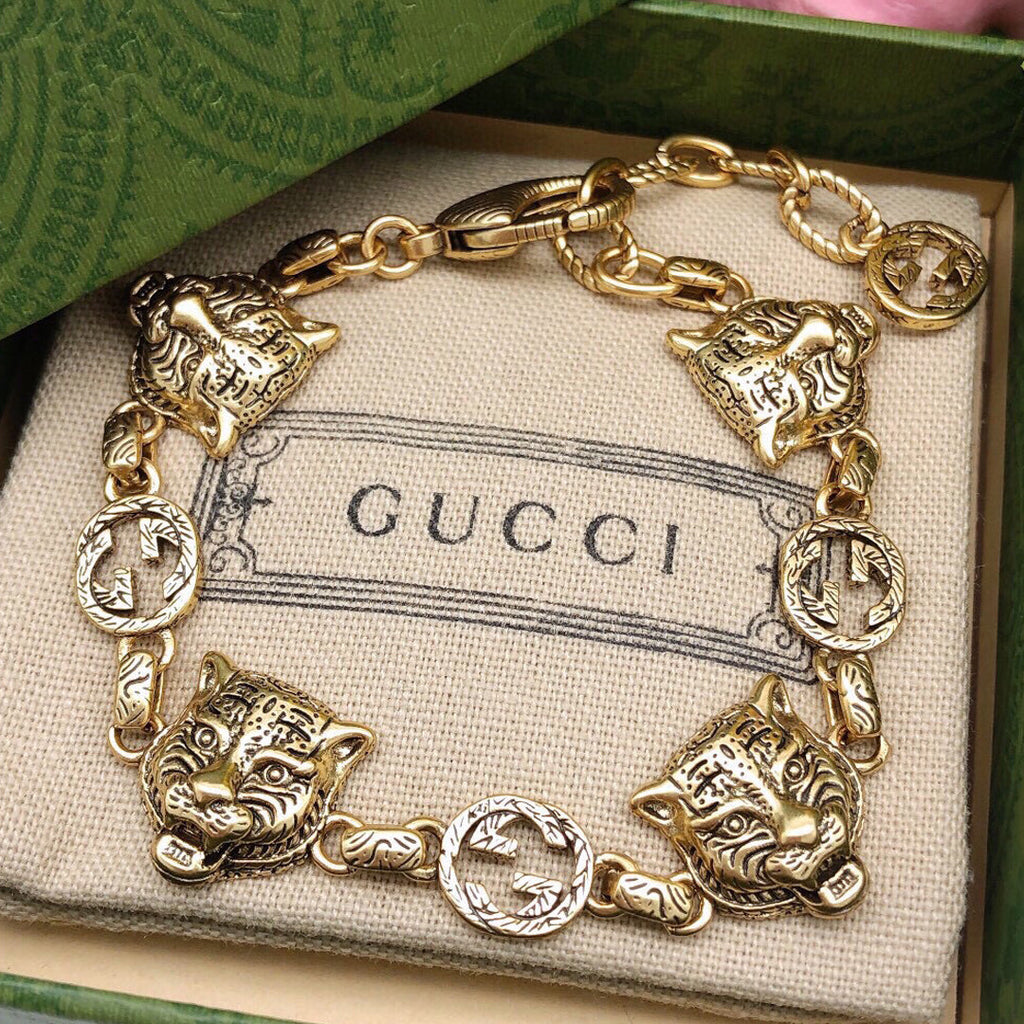 18K Double Gucci Tiger Bracelet