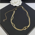18K  Chanel Gold Choker Chain Necklace
