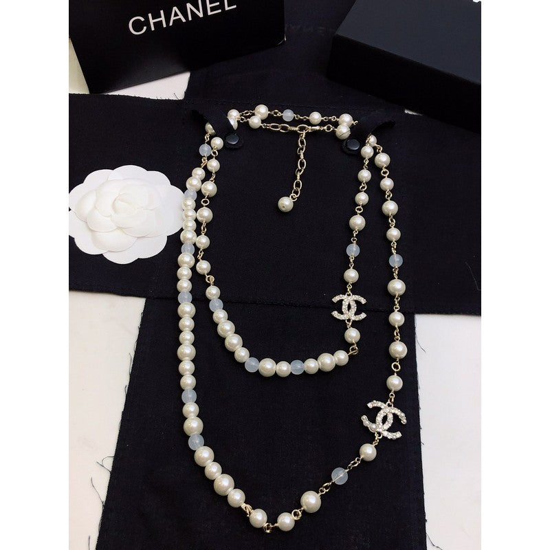 18K  Chanel Long Pearl Necklace