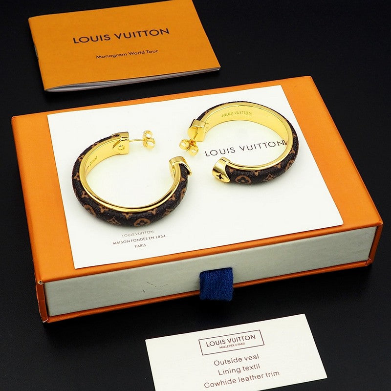 18K Louis Vuitton Signature Earrings