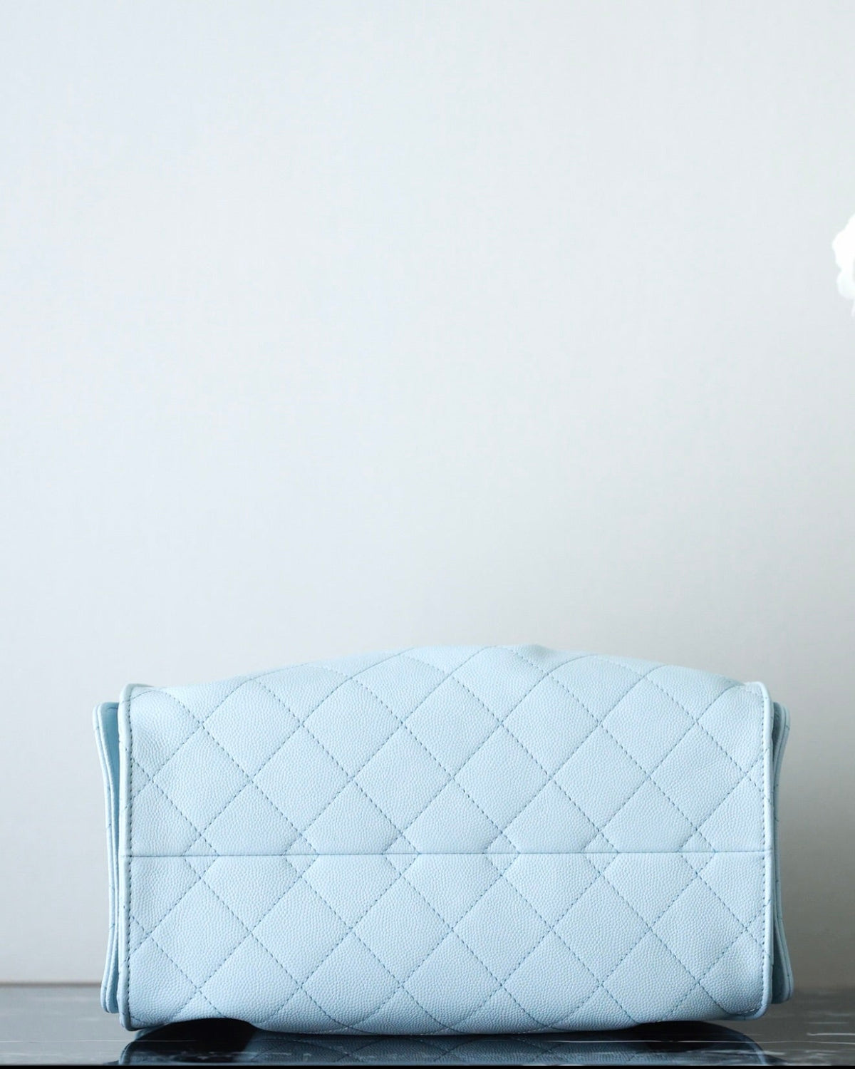 CHANEL 25S HOBO BAG 30 CM IN PASTEL BLUE LAMBSKIN WITH GOLD HARDWARE