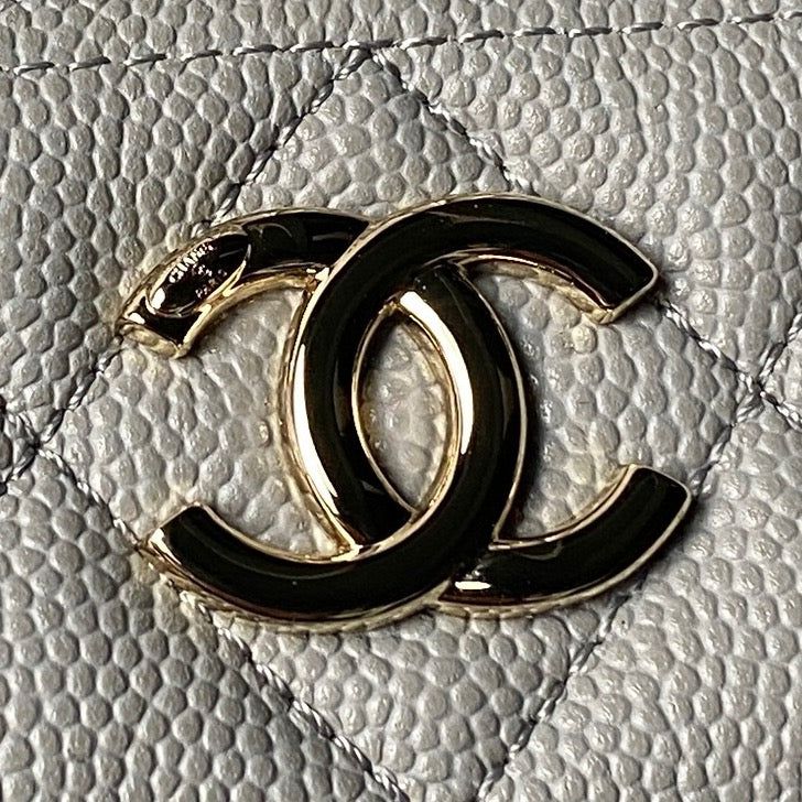 CHANEL 25S VANITY BAG 20 IN GREY CAVIAR LEATHER